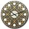 Designart 'Golden Luxury Metallic Geometrics Xx Mid-Century Modern Wall Clock